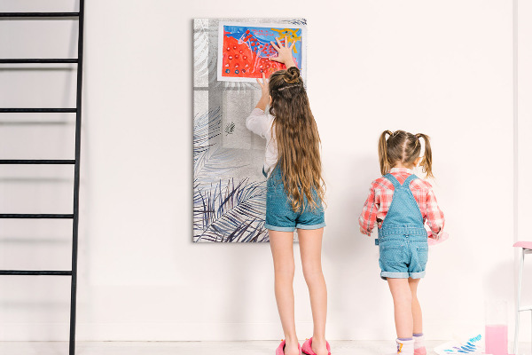 Dry erase board magnetic Stylish photo board with plants
