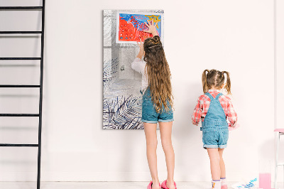 Dry erase board magnetic Stylish photo board with plants