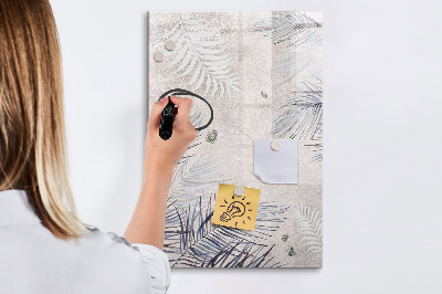 Dry erase board magnetic Stylish photo board with plants