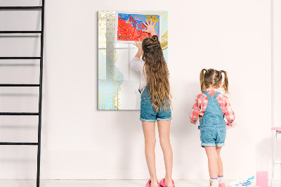 Magnetic dry erase board A creative space for memories and notes