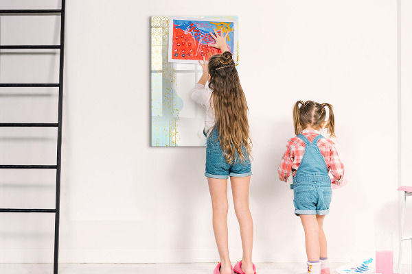 Magnetic dry erase board A creative space for memories and notes
