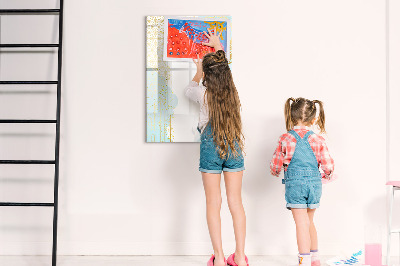 Magnetic dry erase board A creative space for memories and notes