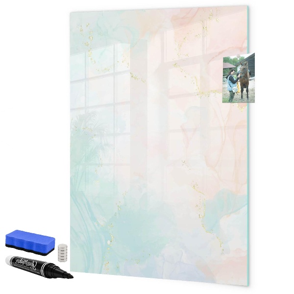 Dry erase board magnetic A colorful board for photos and notes