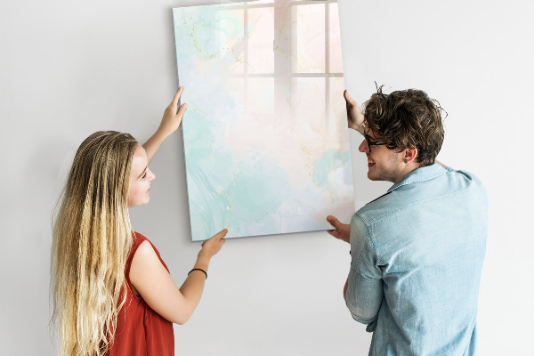 Dry erase board magnetic A colorful board for photos and notes