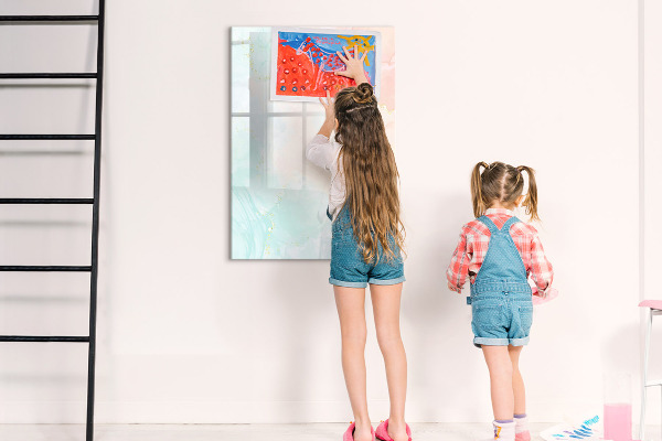 Dry erase board magnetic A colorful board for photos and notes