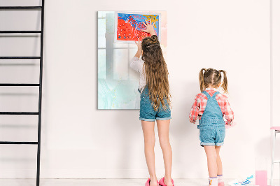 Dry erase board magnetic A colorful board for photos and notes