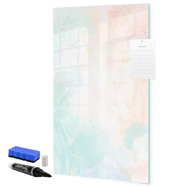 Dry erase board magnetic A colorful board for photos and notes