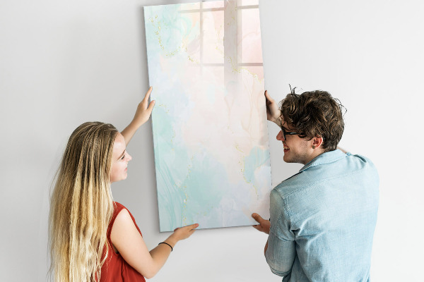 Dry erase board magnetic A colorful board for photos and notes