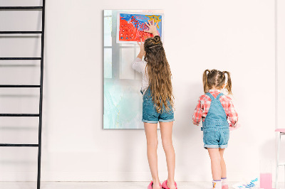 Dry erase board magnetic A colorful board for photos and notes
