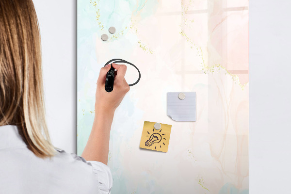 Dry erase board magnetic A colorful board for photos and notes