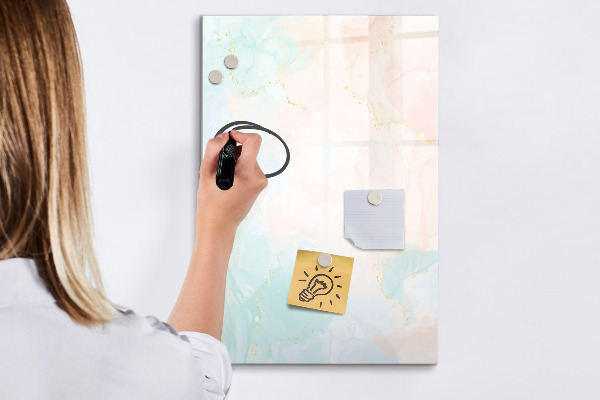 Dry erase board magnetic A colorful board for photos and notes