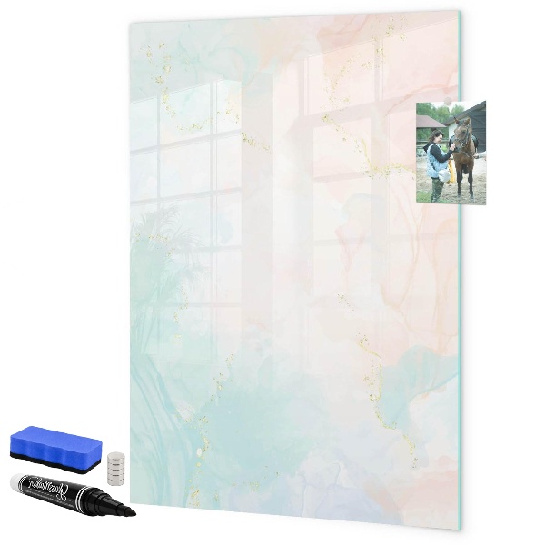Dry erase board magnetic A colorful board for photos and notes