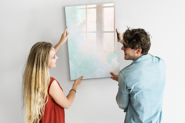 Dry erase board magnetic A colorful board for photos and notes