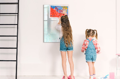 Dry erase board magnetic A colorful board for photos and notes