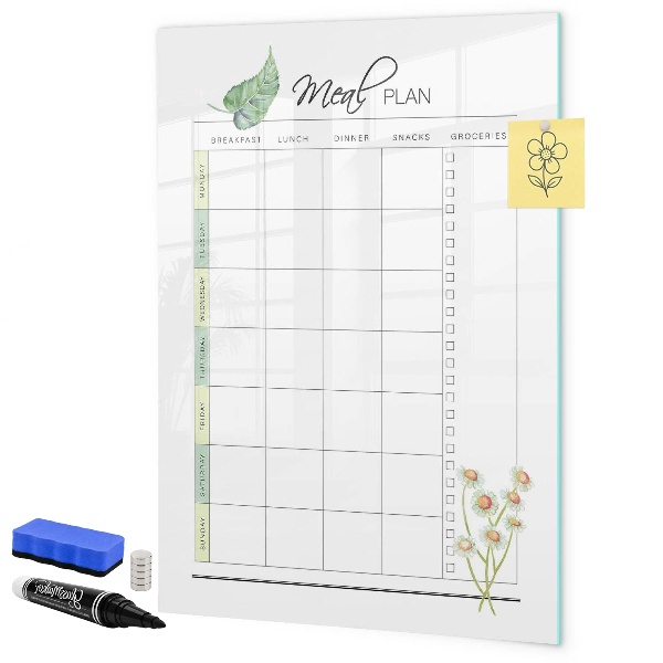 Magnetic dry erase board Meal plan for each week