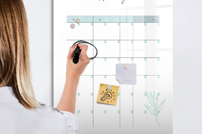 Magnetic dry erase board Monthly planner with space for photos