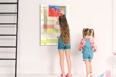 Dry erase board magnetic Family meal plan for the week