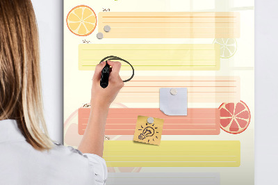 Dry erase board magnetic Family meal plan for the week