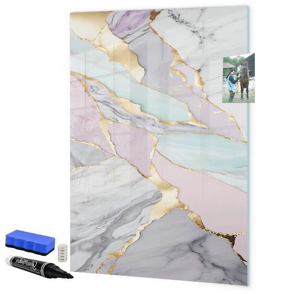 Magnetic dry erase board A stylish board for notes and photos
