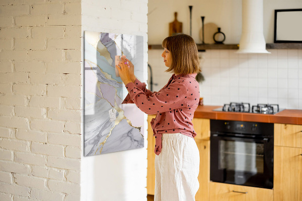 Magnetic dry erase board A stylish board for notes and photos