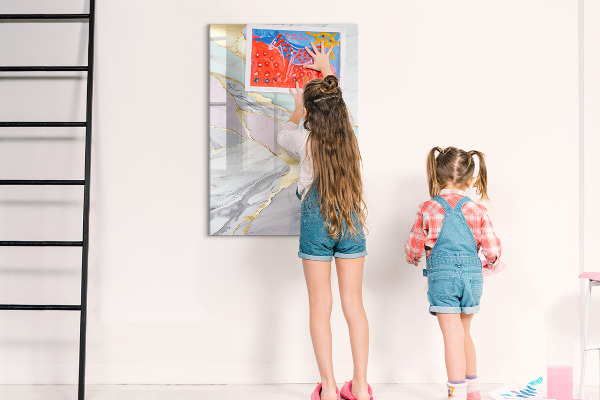 Magnetic dry erase board A stylish board for notes and photos