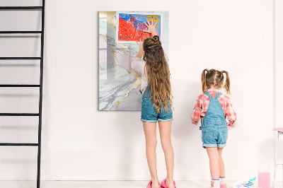 Magnetic dry erase board A stylish board for notes and photos