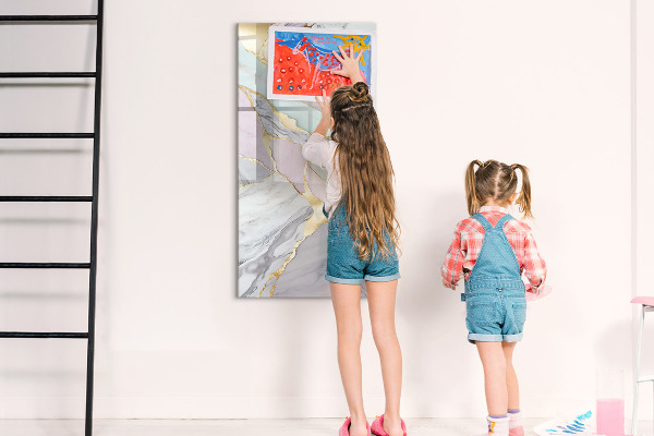 Magnetic dry erase board A stylish board for notes and photos