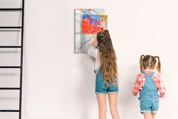 Magnetic dry erase board A stylish board for notes and photos