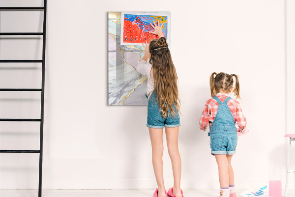 Magnetic dry erase board A stylish board for notes and photos
