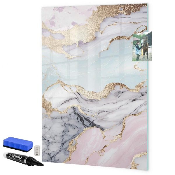 Dry erase board magnetic A stylish board for notes and photos