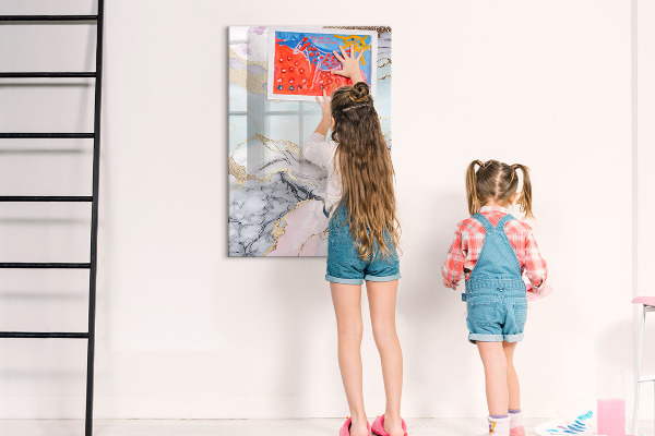 Dry erase board magnetic A stylish board for notes and photos