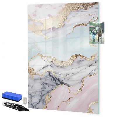 Dry erase board magnetic A stylish board for notes and photos