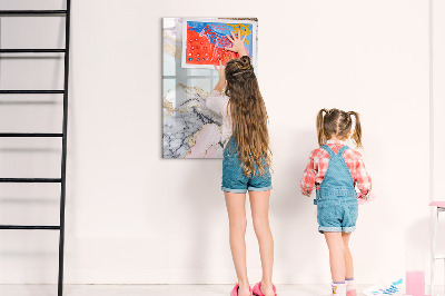 Dry erase board magnetic A stylish board for notes and photos