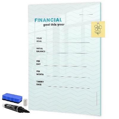 Magnetic dry erase board Financial plan for this year
