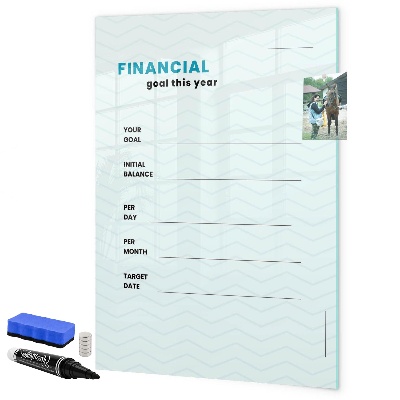 Magnetic dry erase board Financial plan for this year