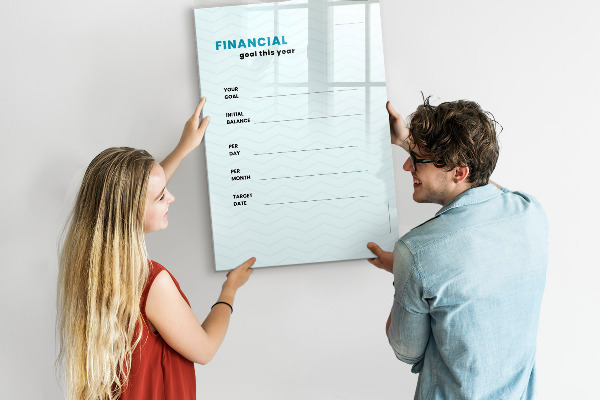 Magnetic dry erase board Financial plan for this year