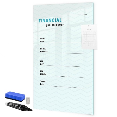 Magnetic dry erase board Financial plan for this year
