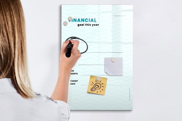 Magnetic dry erase board Financial plan for this year
