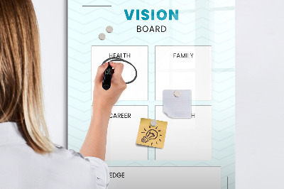 Dry erase board magnetic Vision Board for Life Goals