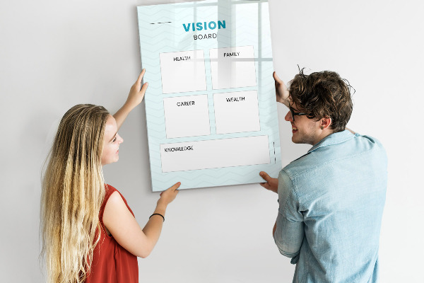 Dry erase board magnetic Vision Board for Life Goals