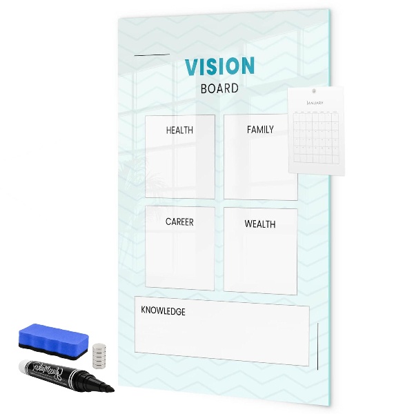 Dry erase board magnetic Vision Board for Life Goals