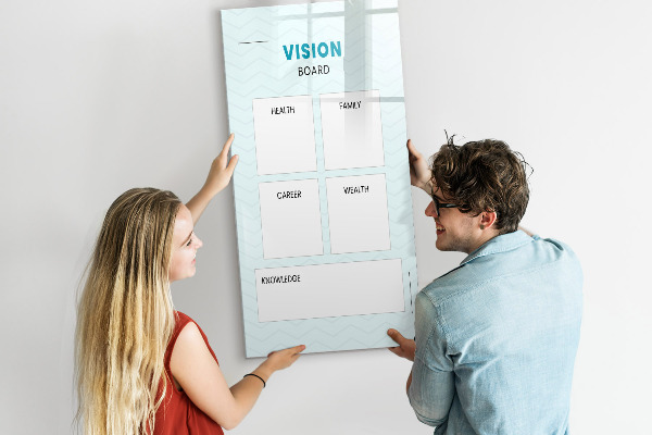 Dry erase board magnetic Vision Board for Life Goals