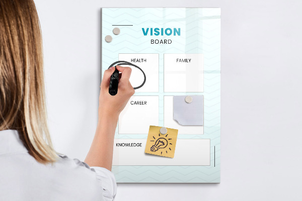 Dry erase board magnetic Vision Board for Life Goals