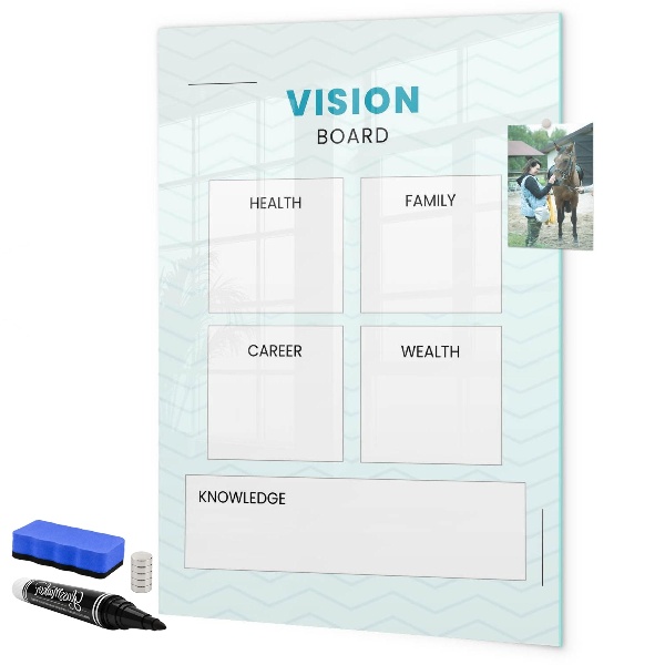 Dry erase board magnetic Vision Board for Life Goals