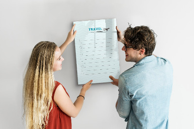 Magnetic dry erase board Travel Wish List with Inspiration