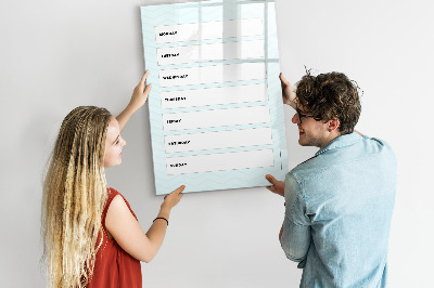 Dry erase board magnetic Weekly planner with space for photos