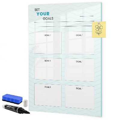 Magnetic dry erase board Planning and achieving personal goals