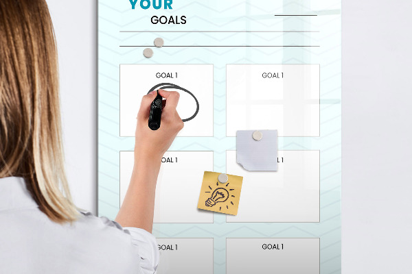 Magnetic dry erase board Planning and achieving personal goals