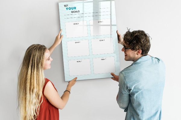 Magnetic dry erase board Planning and achieving personal goals