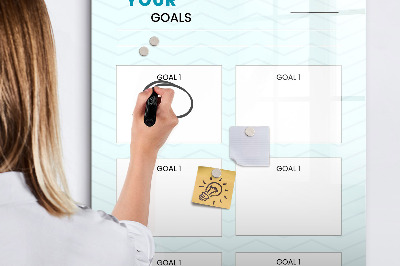 Magnetic dry erase board Planning and achieving personal goals